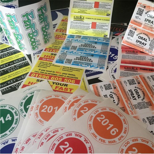 custom printed labels & stickers