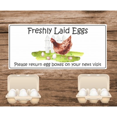 34 Fresh Eggs Box Stickers Labels Please Return Egg Box