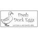 34 Personalised Egg Box Stickers Labels Freshly Laid Duck Eggs