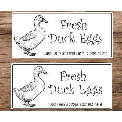 34 Personalised Egg Box Stickers Labels Freshly Laid Duck Eggs