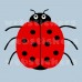 24 Red Ladybird stickers