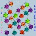24 Multi Colour Ladybird stickers