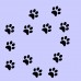 40 black Paw print cat dog vinyl stickers