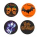 Happy Halloween Orange Striped Bags & 26 Stickers for Trick Or Treat Party