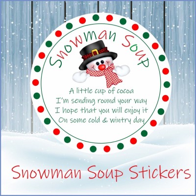 33 Snowman Soup Stickers