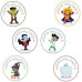 30 Happy Halloween Black Striped Bags & 30 Stickers Trick Or Treat Party 8815