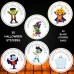 30 Happy Halloween Black Striped Bags & 30 Stickers Trick Or Treat Party 8815