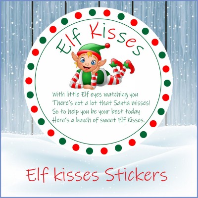 33 Elf Kisses Christmas Stickers