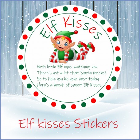33 Elf Kisses Christmas Stickers