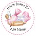 Personalised Home Baking Stickers Labels Cooking Oven Glove Design. for Home Bakes, Cookies, Cup Cake Boxes or Bags