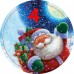 24 Father Christmas Advent Calendar Stickers & 24 Red Striped Bags
