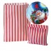 24 Father Christmas Advent Calendar Stickers & 24 Red Striped Bags