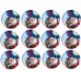 24 Father Christmas Advent Calendar Stickers & 24 Red Striped Bags