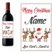2 Personalised Name Wine Bottle Labels Vinyl Sticker Christmas gift Secret santa 