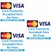 £4 Minimum spend Credit Card Mastercard Visa Payment Stickers x3 Shop Taxi ice cream van