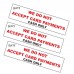 3 We Do Not Accept Card Payments Laminated Stickers Shop Taxi etc Corner Shop