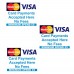 £5 Minimum spend Credit Card Mastercard Visa Payment Stickers x3 Shop Taxi