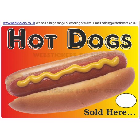 Hot dogs sold here stickers