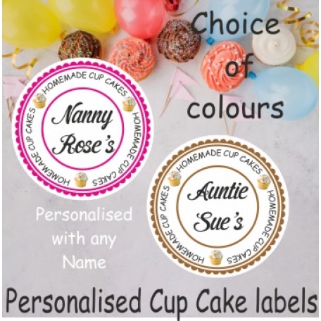Personalised Cup Cake Labels