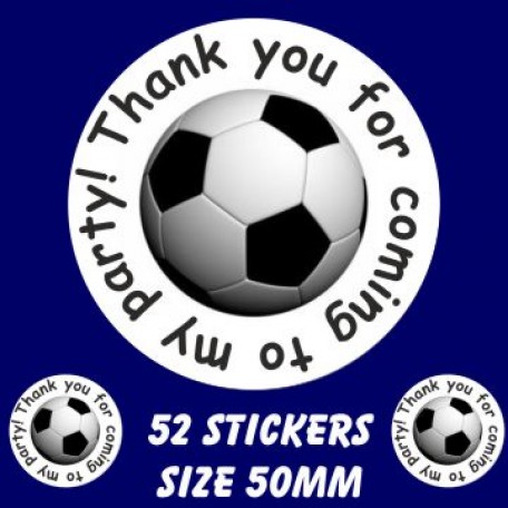 Boys football Party Stickers   52 stickers