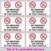 No Smoking No Vaping In This Vehicle Stickers