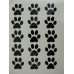 40 black Paw print cat dog vinyl stickers
