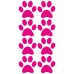 40 Hot Pink Paw print cat dog vinyl stickers