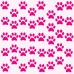 40 Hot Pink Paw print cat dog vinyl stickers