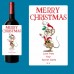 3 x Secret Santa Wine Bottle Vinyl Labels Christmas Gift Family and Friends 