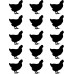 30 Decorative Vinyl Chicken Decal Stickers