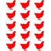 30 Decorative Vinyl Chicken Decal Stickers