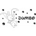 Childrens Personalised Dumbo Elephant and Bubbles  Vinyl Wall Art Decal Sticker