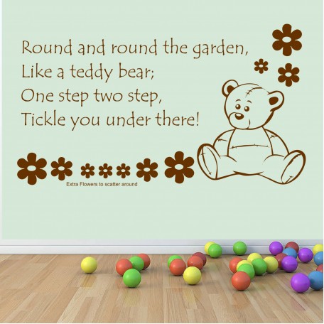 Round The Garden Nursery Rhyme Wall Sticker