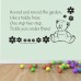 Round The Garden Nursery Rhyme Wall Sticker