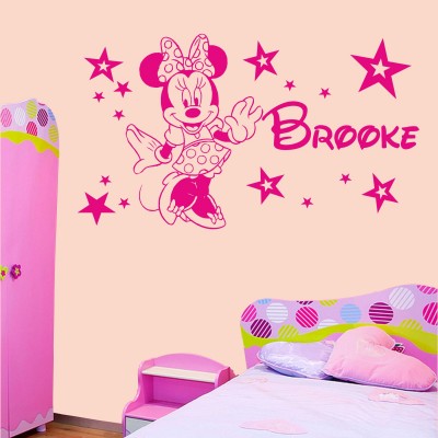 Minnie Mouse and stars Girls bedroom wallart