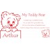 Personalised Nursery Rhyme Teddy Bear Poem Wall Art Decal Sticker Girls or Boys