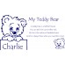 Personalised Nursery Rhyme Teddy Bear Poem Wall Art Decal Sticker Girls or Boys