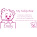 Personalised Nursery Rhyme Teddy Bear Poem Wall Art Decal Sticker Girls or Boys
