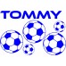 Personalised Name or Team and football vinyl wall sticker decal Boys or Girls