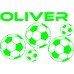 Personalised Name or Team and football vinyl wall sticker decal Boys or Girls