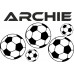 Personalised Name or Team and football vinyl wall sticker decal Boys or Girls