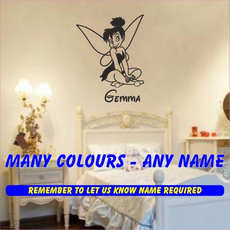 Tinkerbell Wall Decal Personalised with any name